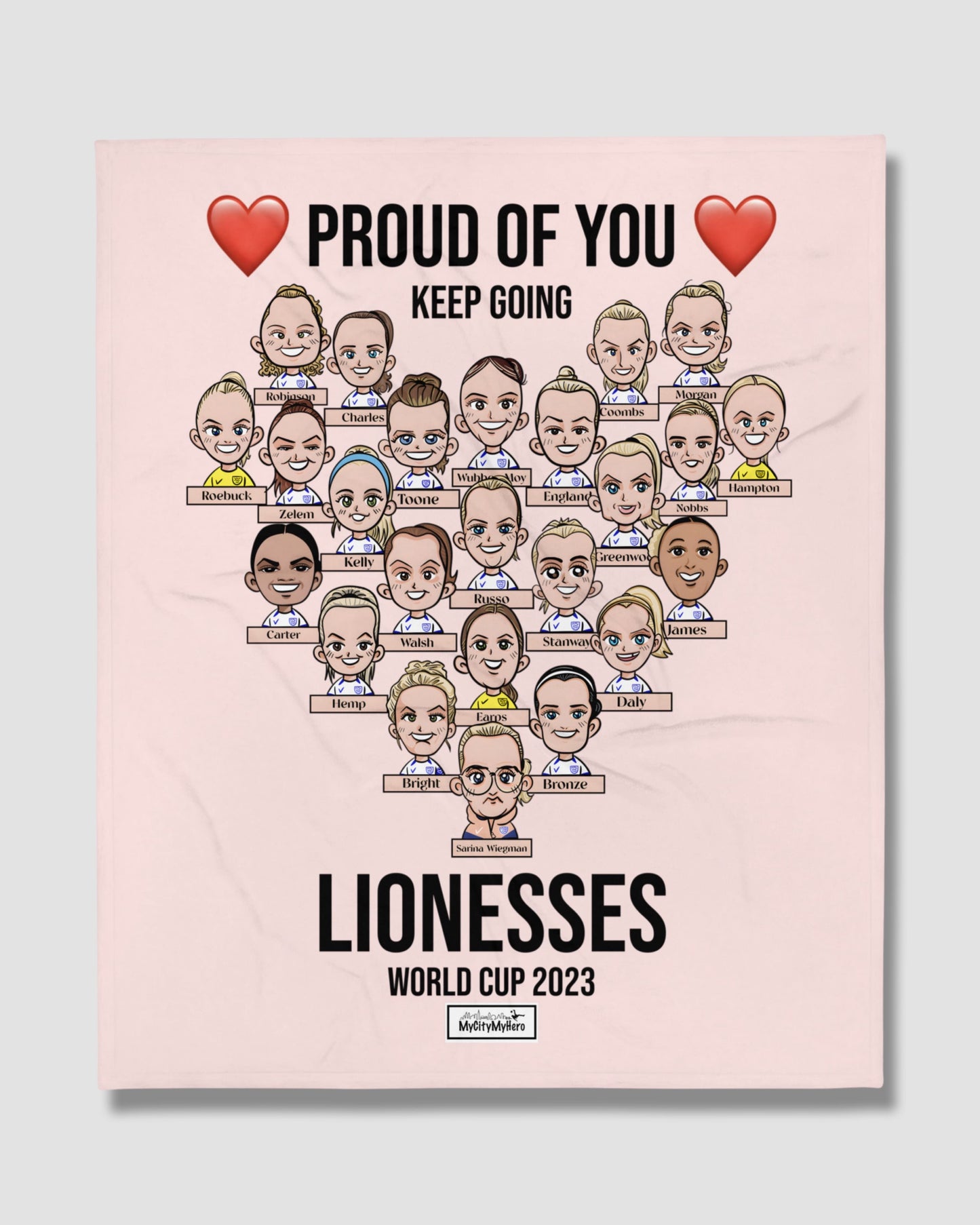 "Proud Of You" Throw Blanket 50" x 60" (127 x 153 cm)