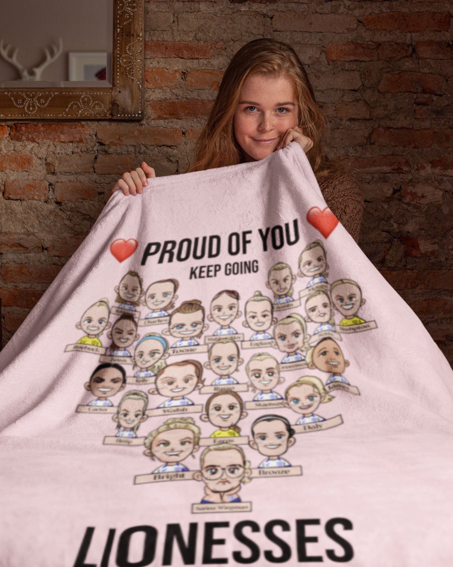 "Proud Of You" Throw Blanket 50" x 60" (127 x 153 cm)